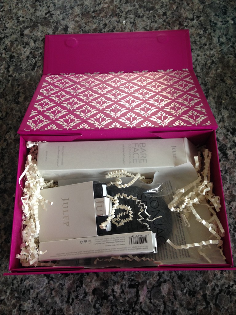 julep perfect 10 memorial day game day box #5 mystery box open with $102 worth of products including bare face cleansing oil and konjac sponge