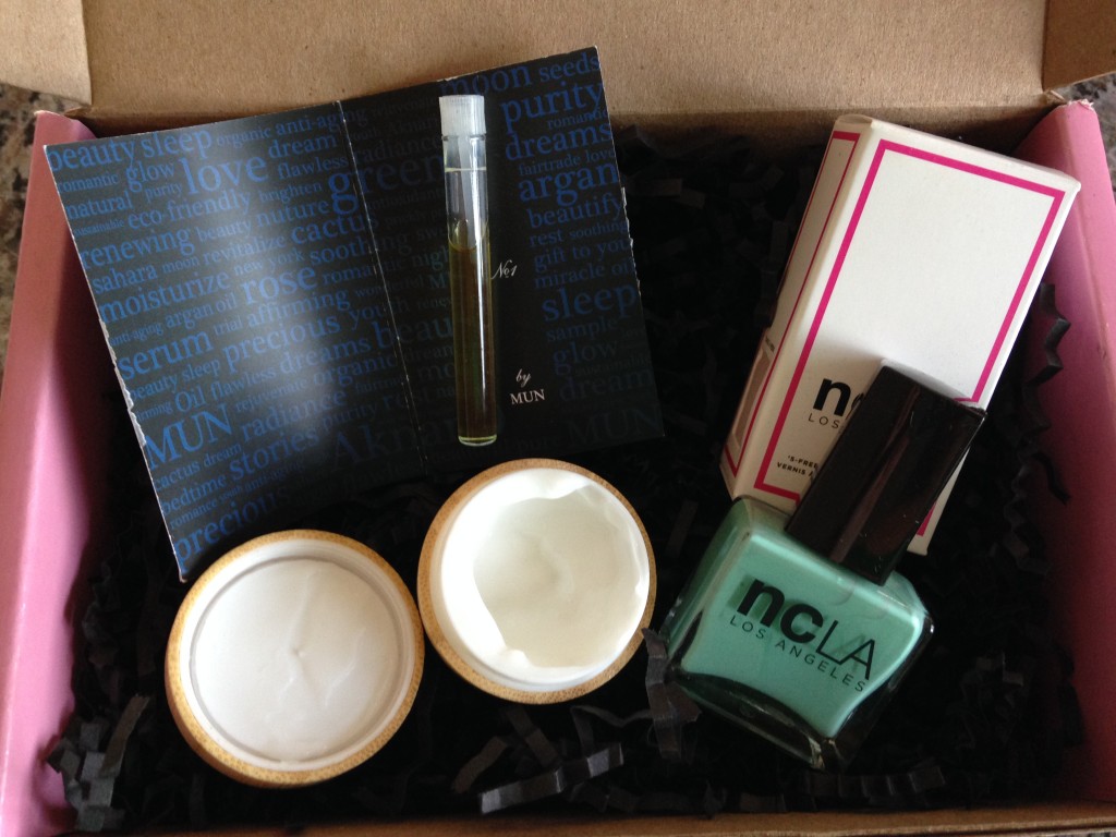 contents of petit vour june 2014 box removed from packaging