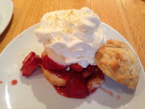 cpk strawberry shortcake with whipped cream and ice cream