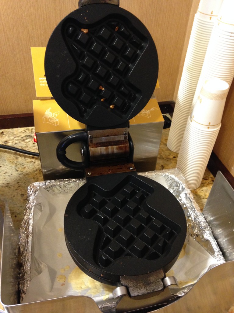 Final morning and I take advantage of the Texas waffle iron.