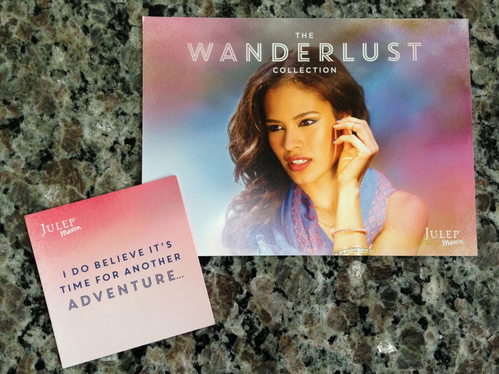 julep wanderlust collection card and quote card