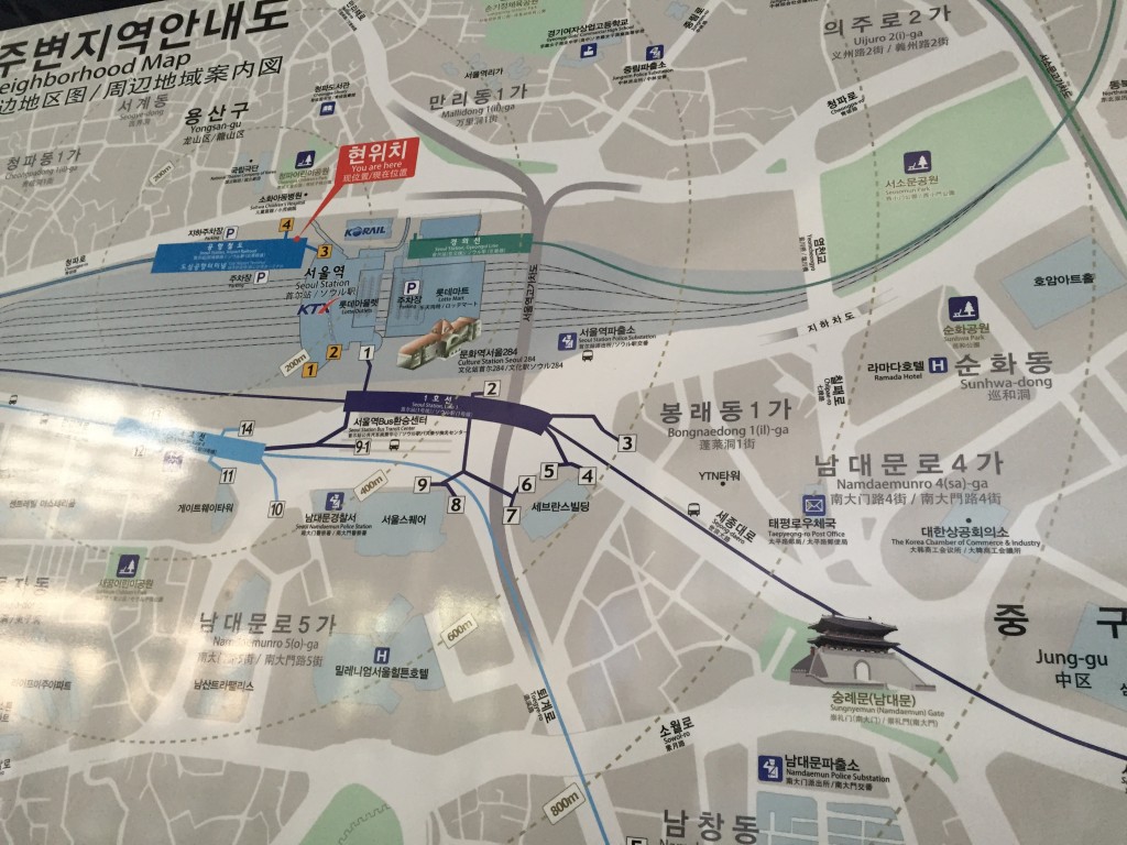 map of seoul station and surrounding area