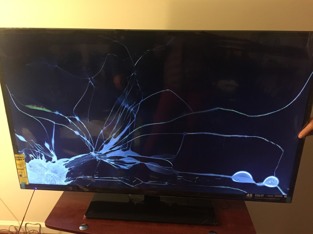 broken brand new westinghouse tv screen