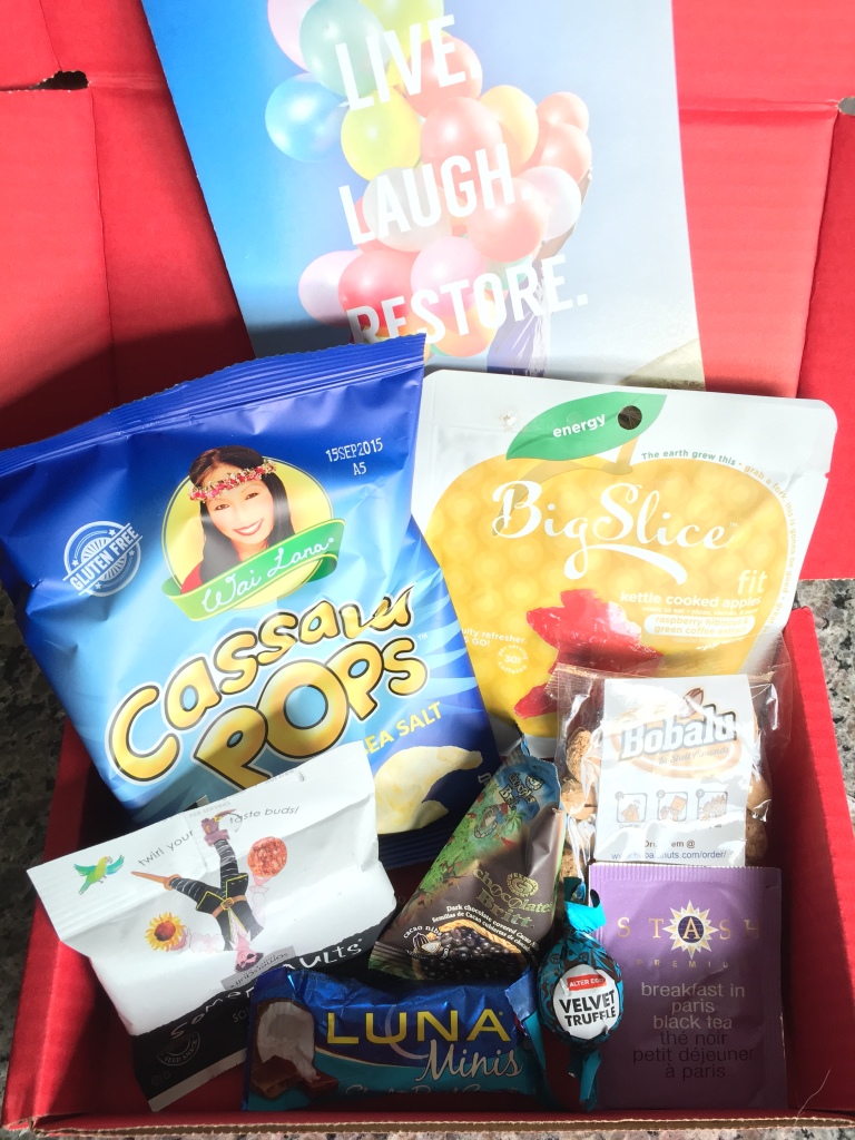 contents of january 2015 love with food box including eight snacks