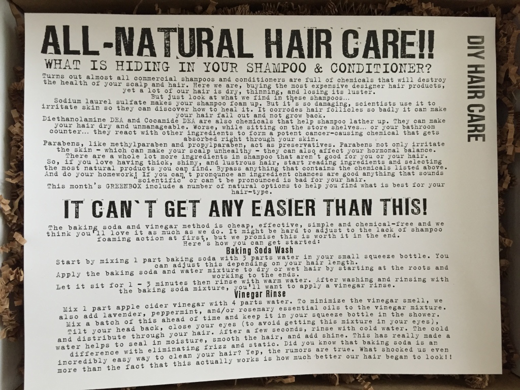 the homegrown collective january 2015 diy hair care info card