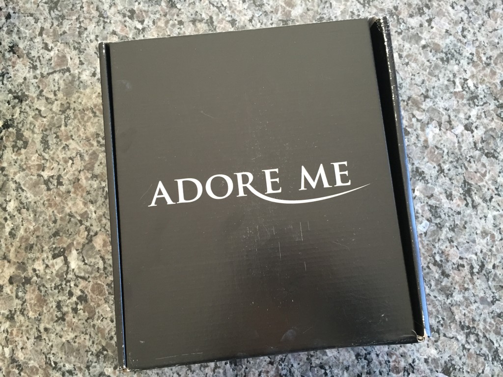 black adoreme box with white lettering