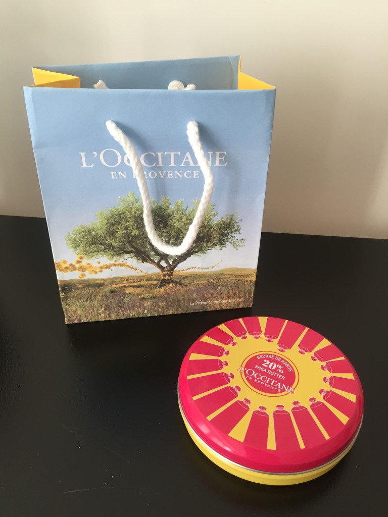 l'occitane collector's tin with bag