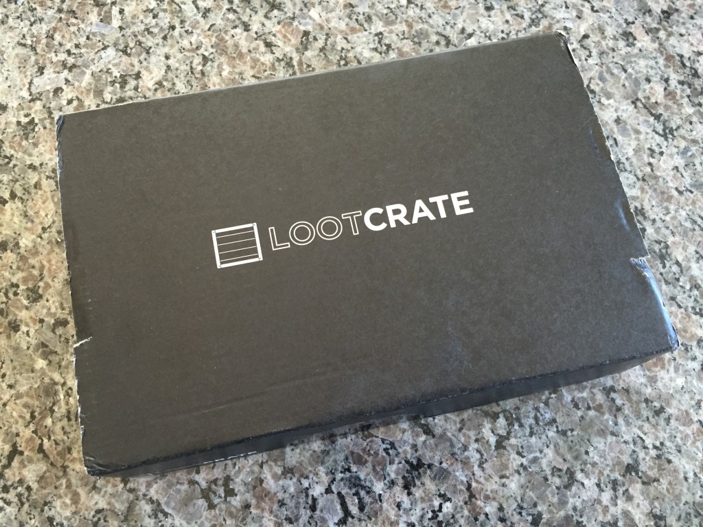 black loot crate box with white logo and lettering