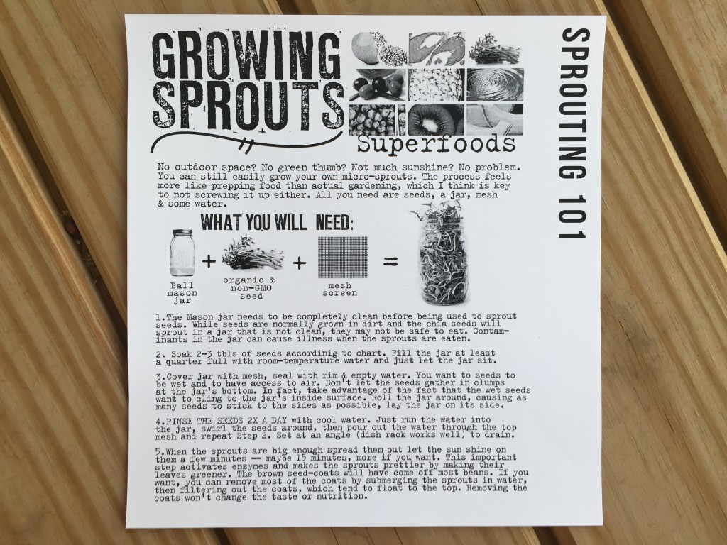 the homegrown collective april 2015 project growing sprouts info card