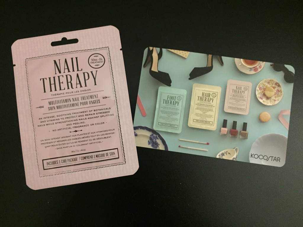 kocostar nail therapy treatment pack with info card