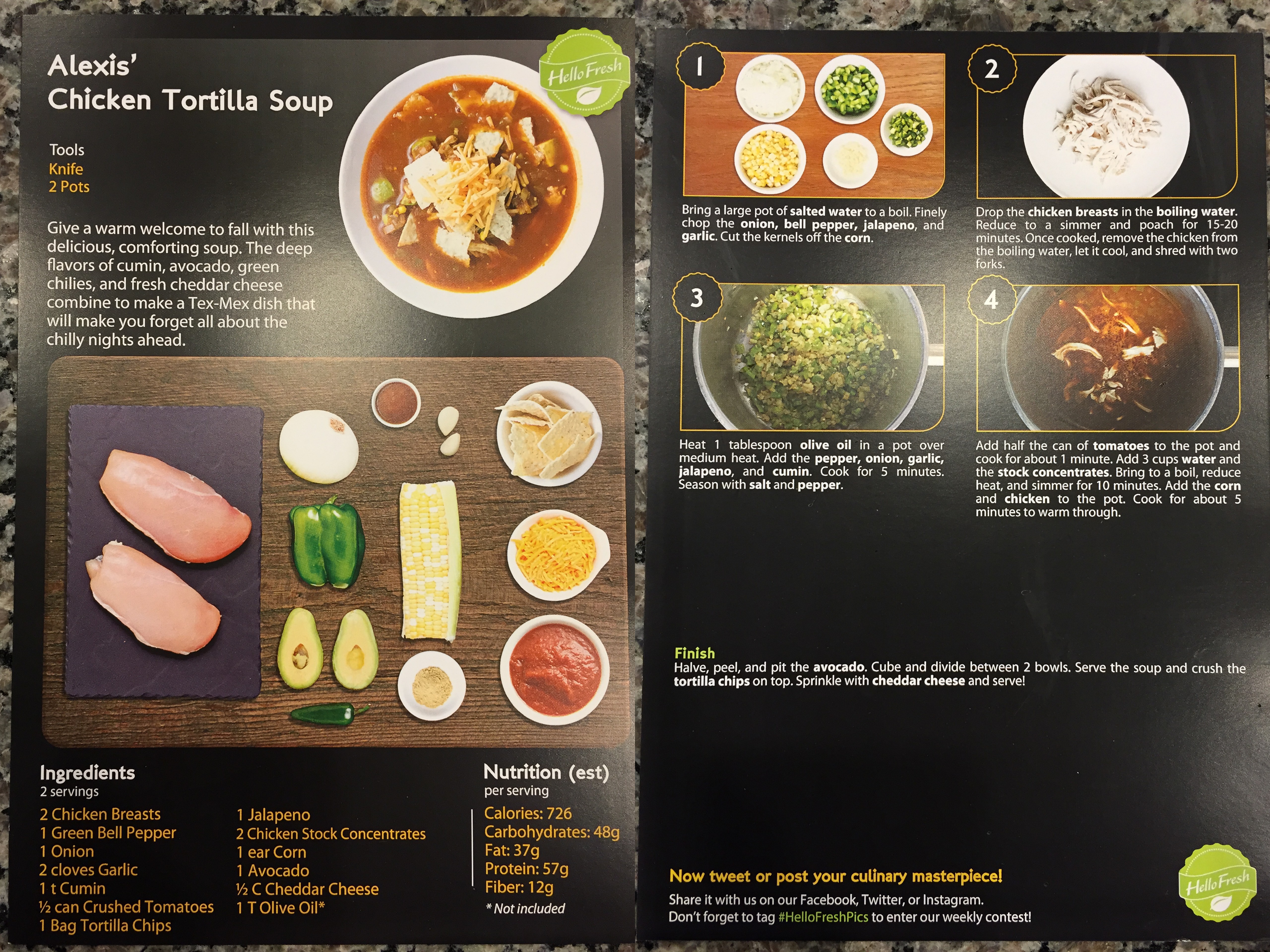 Kirkland chicken tortilla soup calories