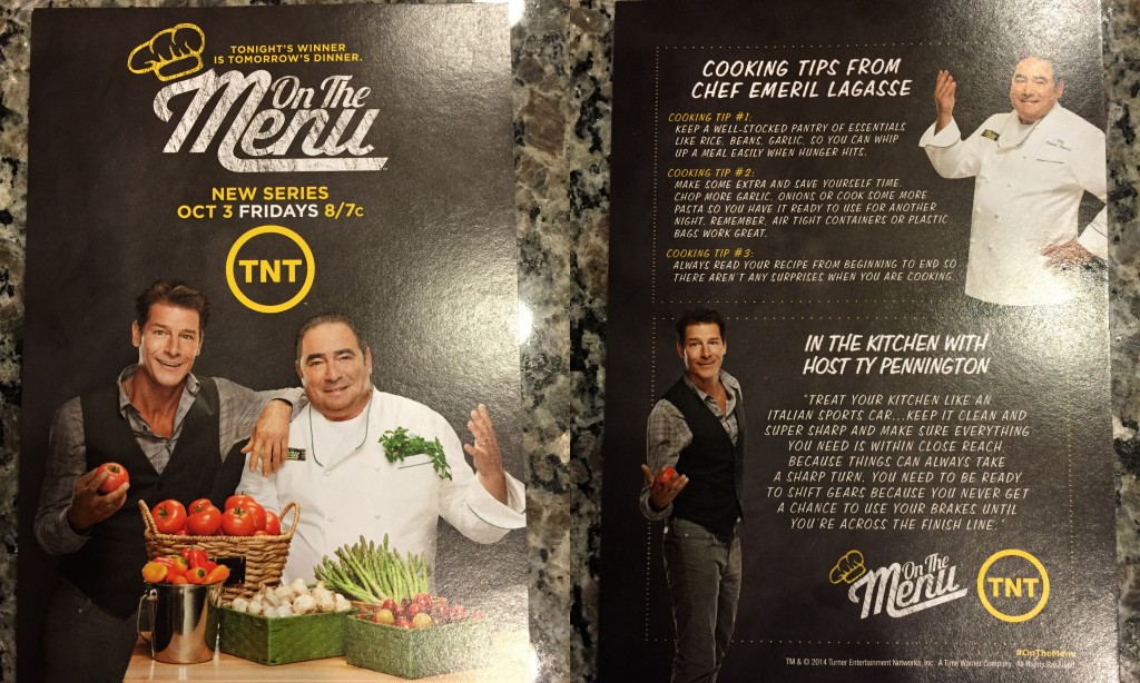 collage of hello fresh tnt show info card