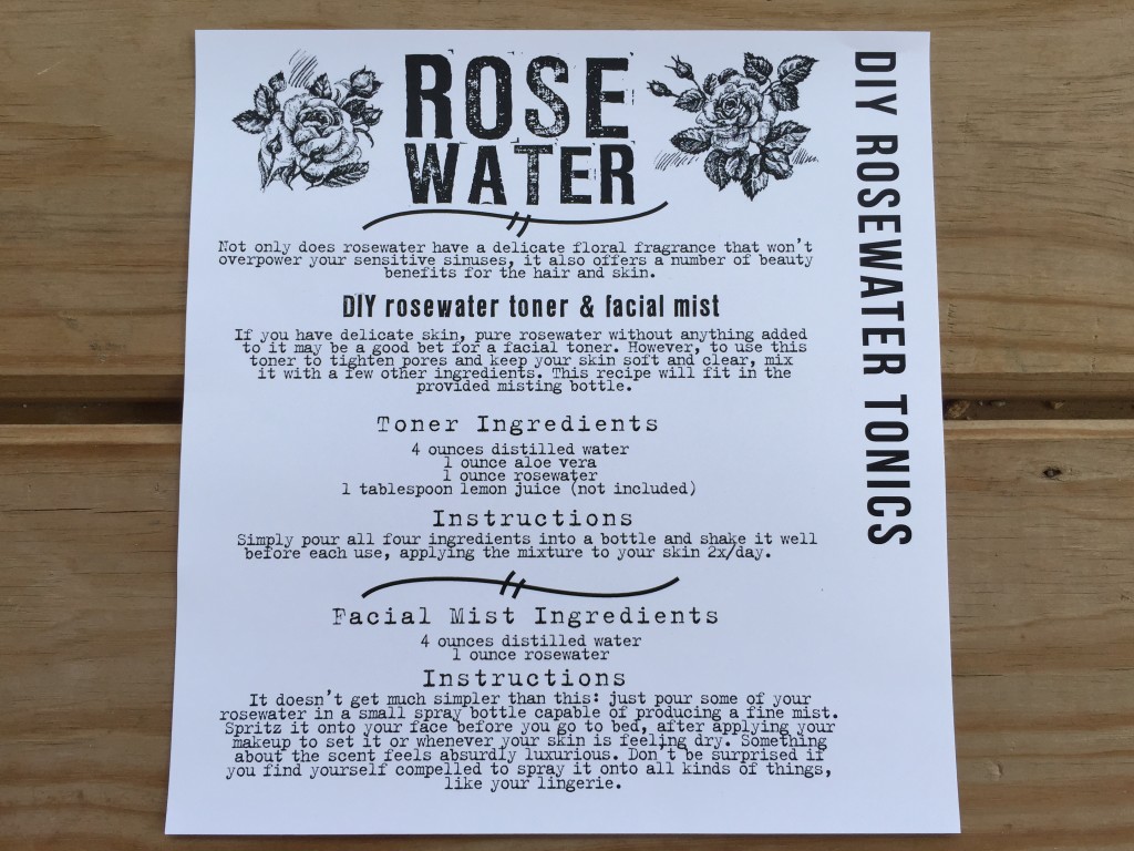 the homegrown collective may 2015 project diy rosewater tonics info card