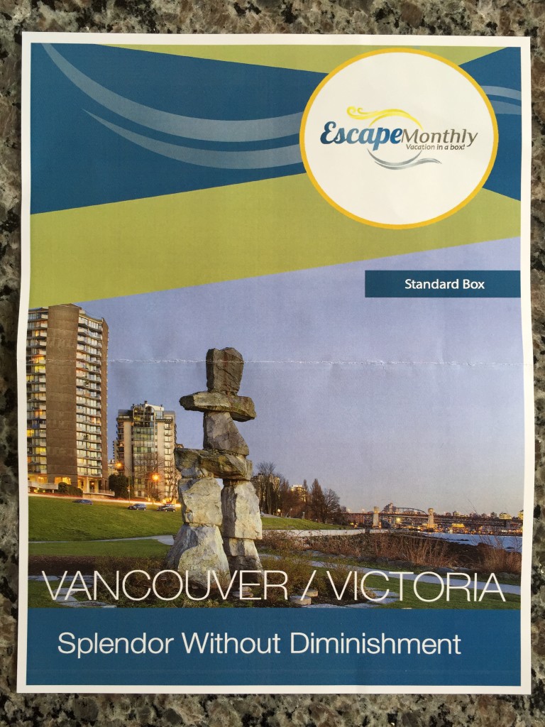 escape monthly june victoria/vancouver box info sheet