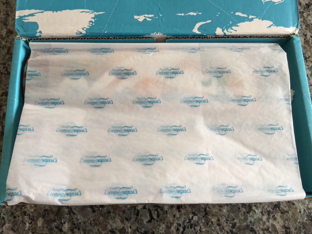 escape monthly june 2015 box with new tissue paper design