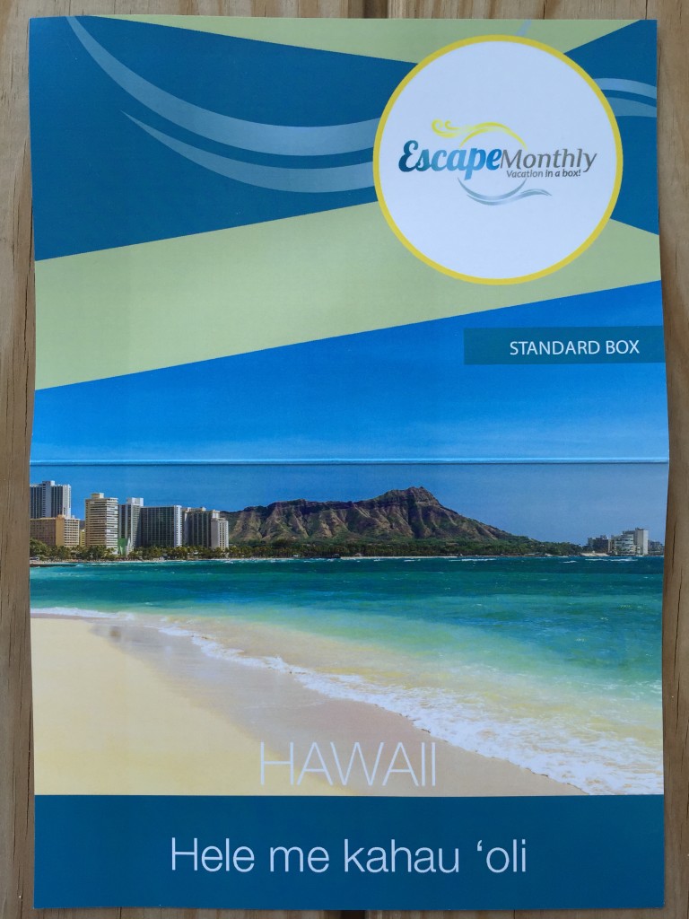 escape monthly august hawaii box info sheet