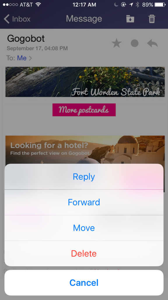 ios 9 menu box buttons