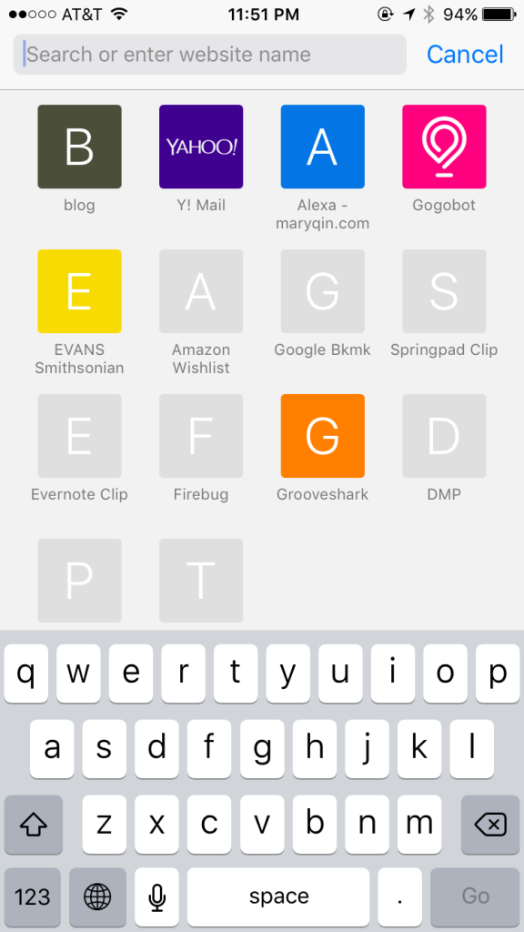 ios 9 new safari bookmark icons and lowercase keyboard