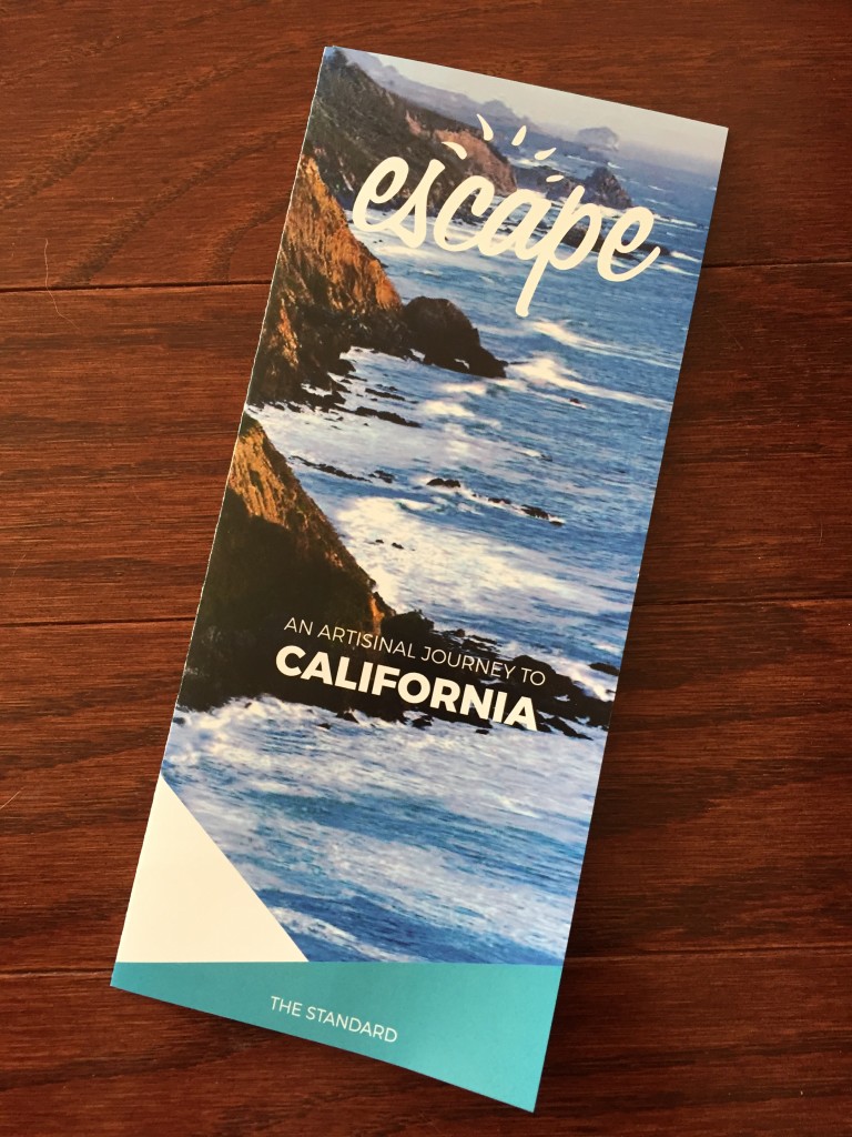 escape monthly october california box info card