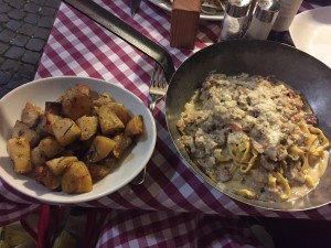 ristochicco fettucine and roasted potatoes