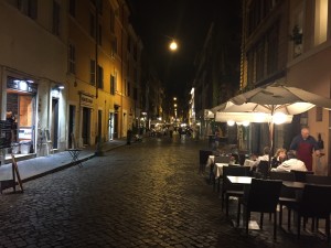 italian outdoor seating on roads