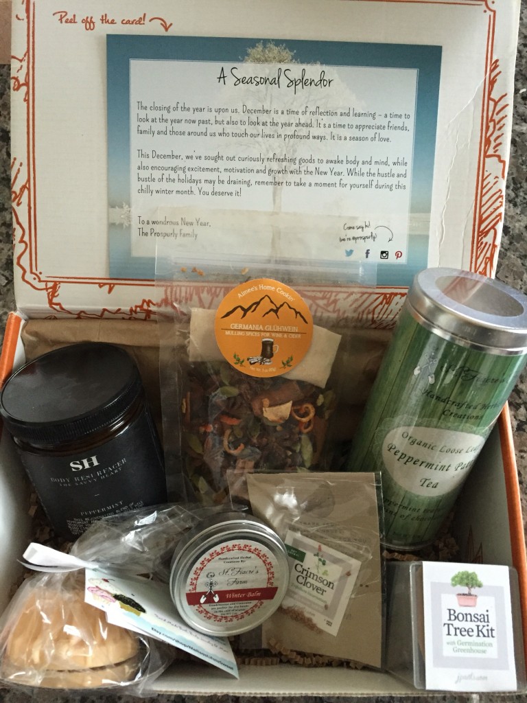 prospurly december 2015 box open with products showing