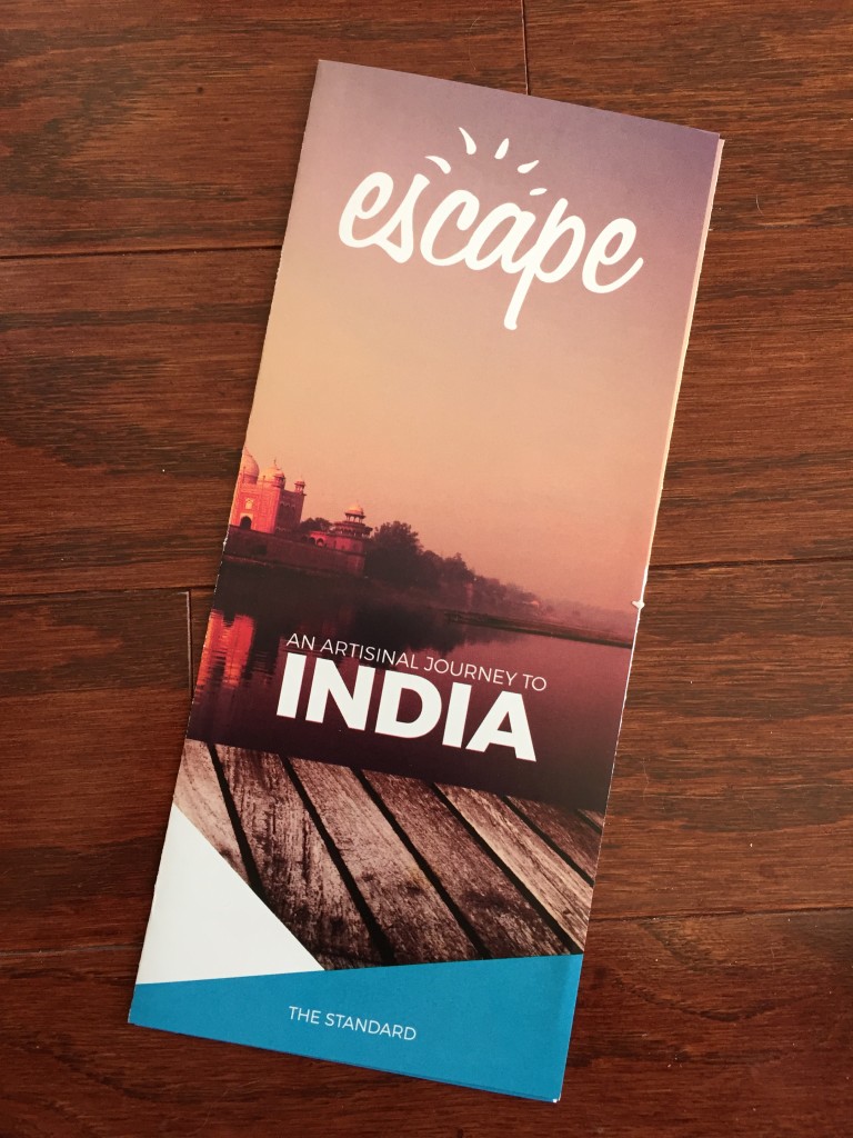 escape monthly january india box info card