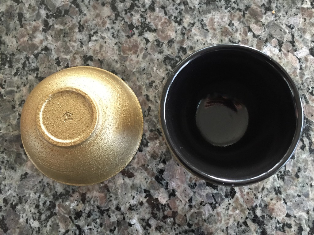teavana gold cast iron tea cups 4 oz