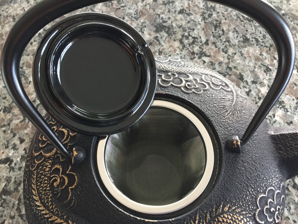 teavana imperial dragon cast iron teapot lid and strainer