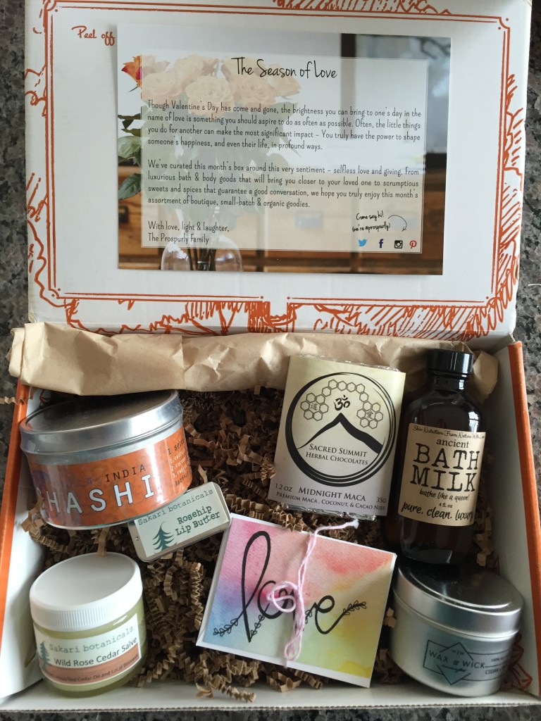 prospurly february 2016 box open with products showing