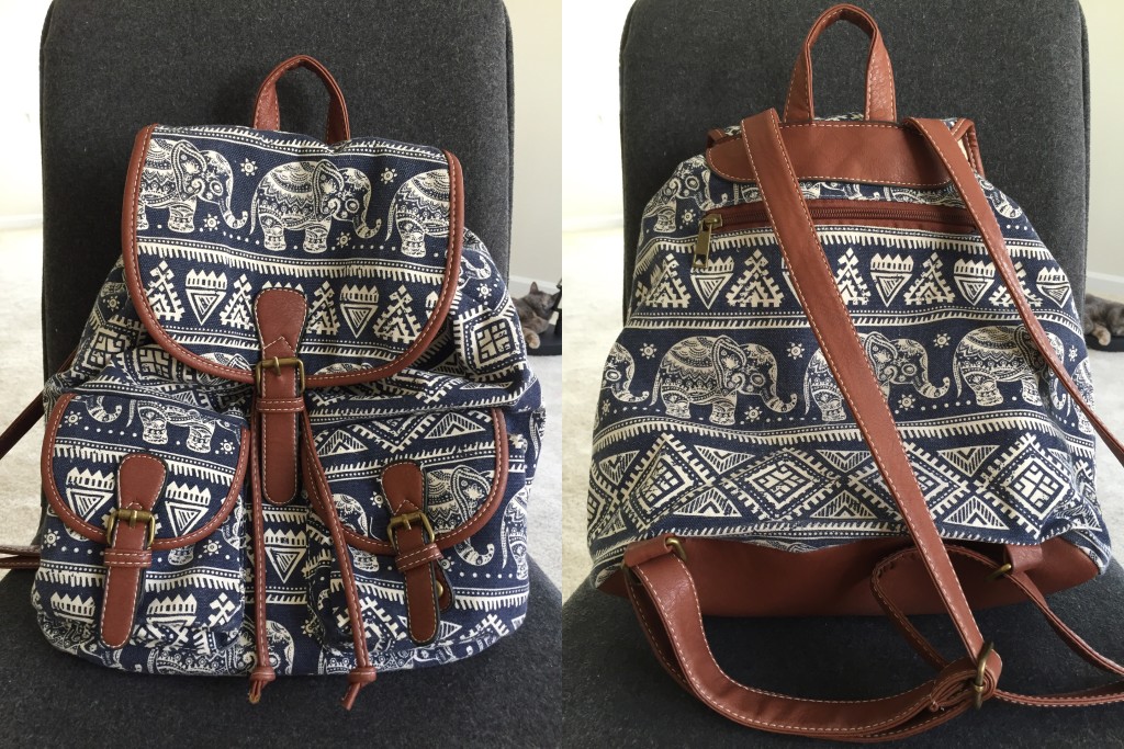 drawstring backpack with elephant design from split, croatia