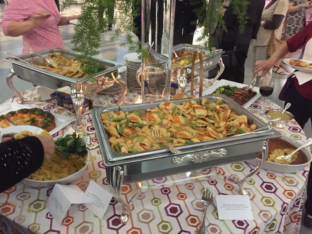 nasm volunteer appreciation night food table with lobster ravioli