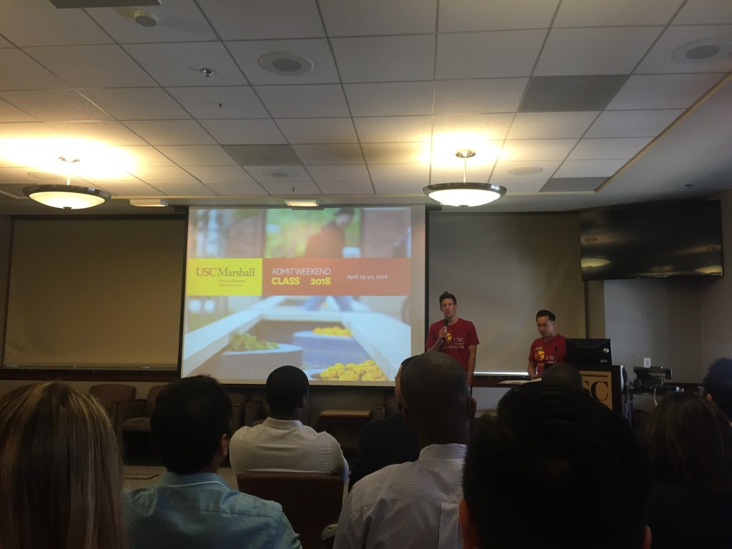 usc marshall admit weekend introduction