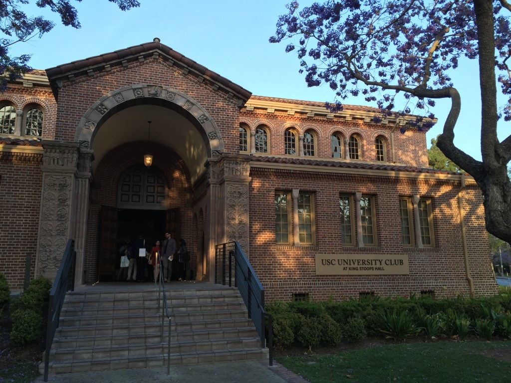 exterior of usc university club at king stoops hall