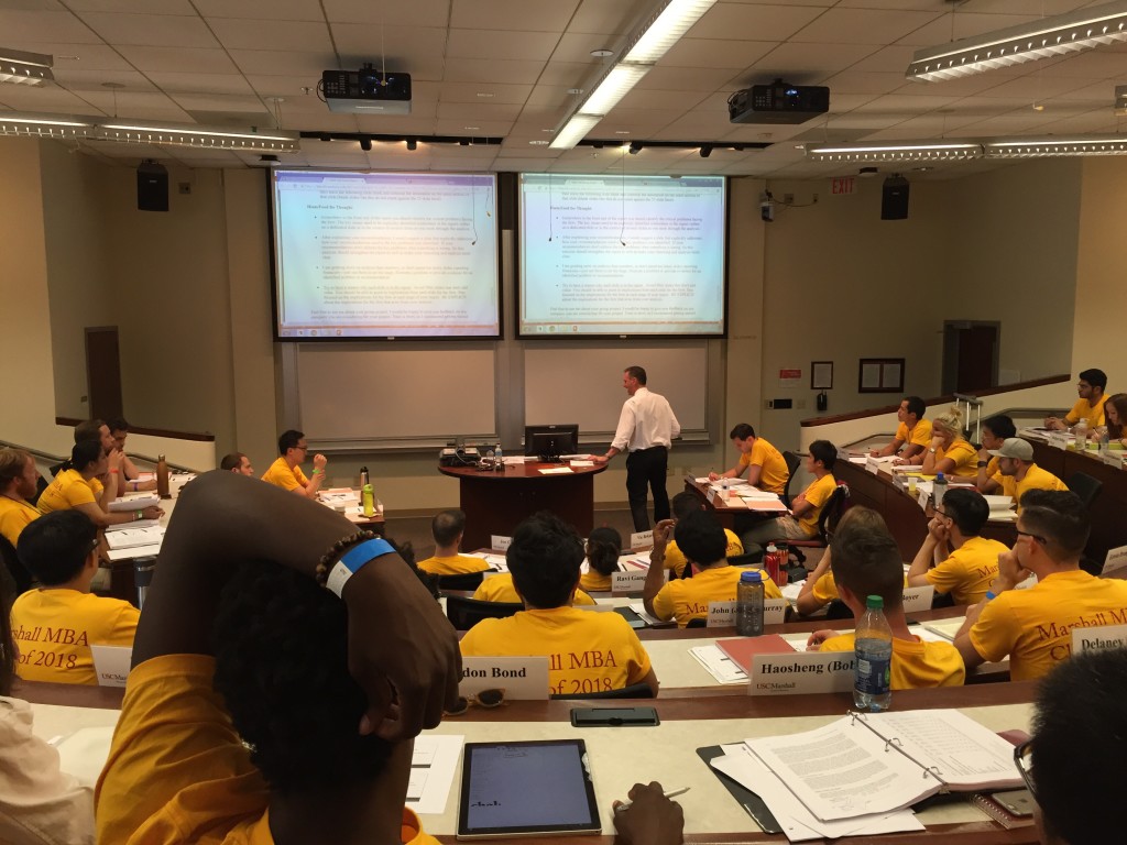 usc marshall mba core a in class