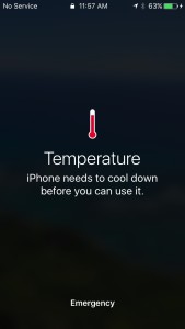 iphone temperature alert due to overheating