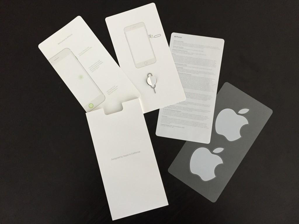 iphone 7 plus info sheets and apple stickers