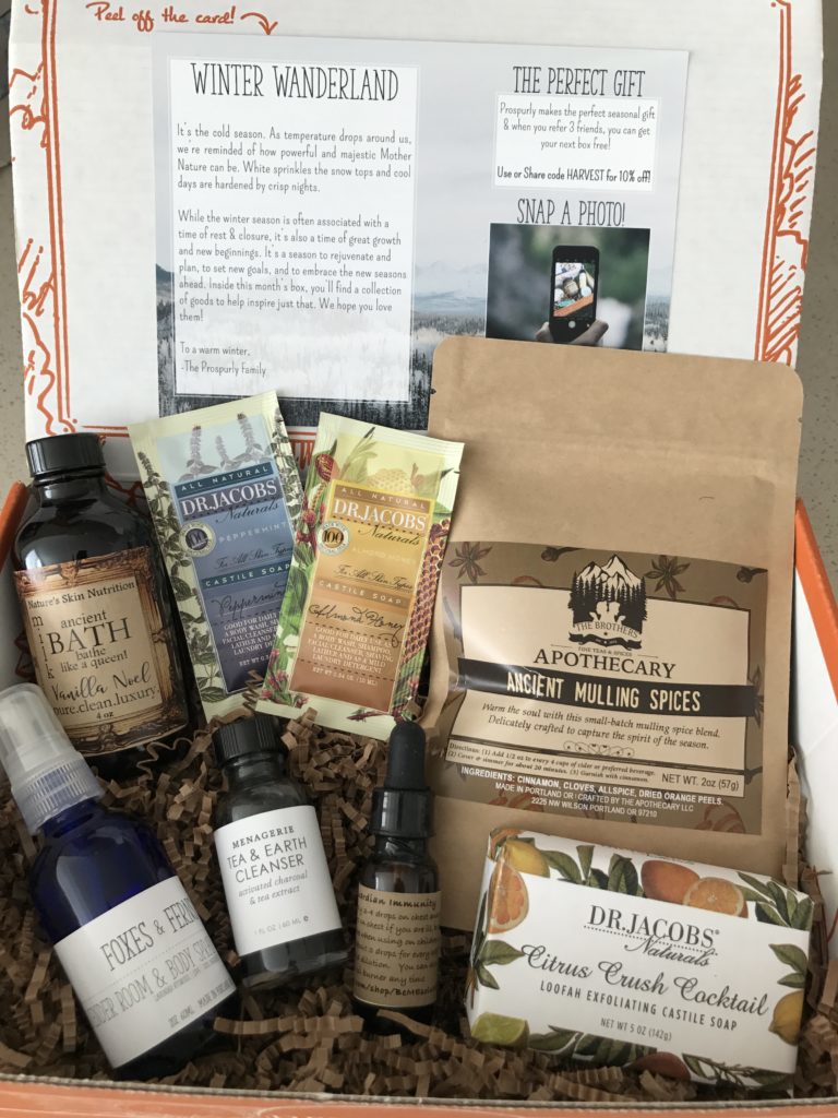 prospurly december 2016 box open with products showing